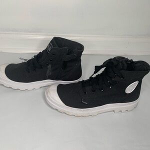 Palladium Black Canvas High-Top Sneakers